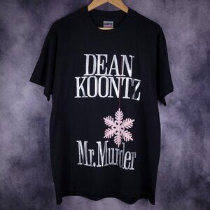 Vintage 90s Dean Koontz Mr. Murder book literature novel promo shirt